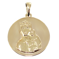 Médaille Or Jaune Vierge à l'enfant - Notre Dame de Paris 