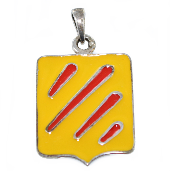 Pendentif Argent Blason Pyrénées Orientales 