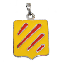 Pendentif Argent Blason Pyrénées Orientales 