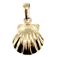 Pendentif Or Jaune Coquille Saint Jacques - Taille 2