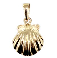 Pendentif Or Jaune Coquille Saint Jacques - Taille 2 