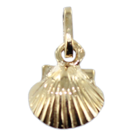 Pendentif Or Jaune Coquille Saint Jacques 