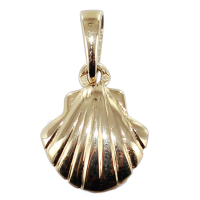 Pendentif Or Jaune Coquille Saint Jacques Simple - Taille 1