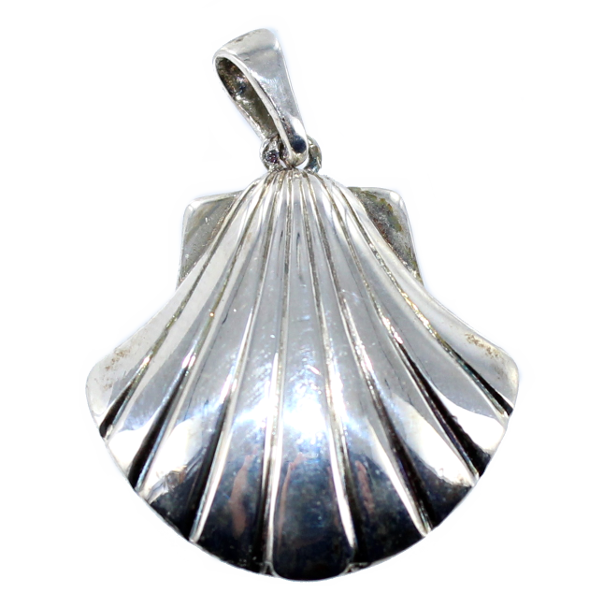 Pendentif Argent Coquille Saint Jacques Simple - Taille 3 