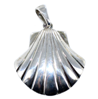 Pendentif Argent Coquille Saint Jacques Simple - Taille 3 