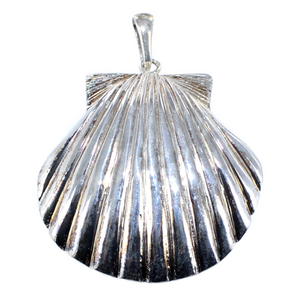 Pendentif Argent Coquille Saint Jacques - Taille 6 