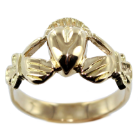 Bague de fiançailles Or Jaune régionale foi Claddagh 