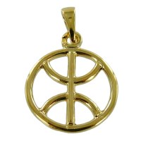 Pendentif Or Jaune Symbole berbère entouré - 16 mm 