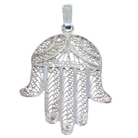 Pendentif Argent Main de Fatma ajourée - Taille 6 