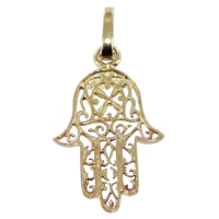 Pendentif Or Jaune Main de Fatma ajourée - Taille 2 