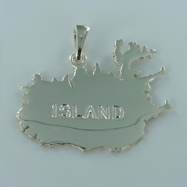 Pendentif Carte Islande gravée - Taille 4 - Image 3 