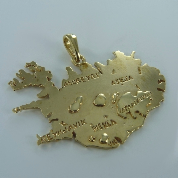 Pendentif Carte Islande gravée - Taille 5 - Image 2 