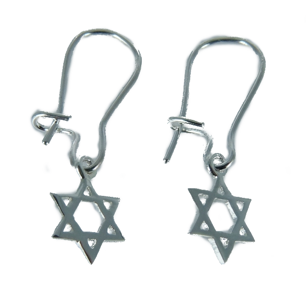 Boucles d'oreilles Argent Etoile de David 