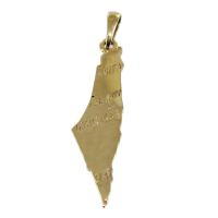 Pendentif Or Jaune Carte Israël 