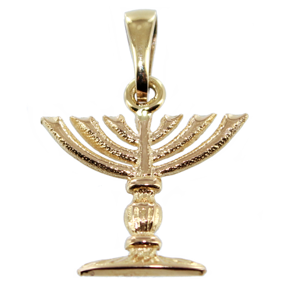 Pendentif Or Jaune Menorah 