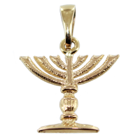 Pendentif Or Jaune Menorah 