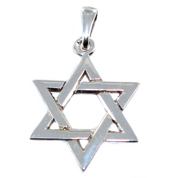 Pendentif Argent Etoile de David - Taille 4 