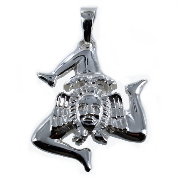 Pendentif Argent Trinacria 