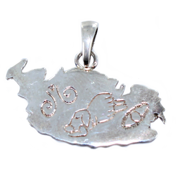 Pendentif Argent Carte Île de Malte 