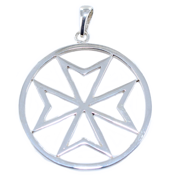Croix de Malte encerclée - Taille 4 Argent 
