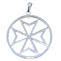 Croix de Malte encerclée - Taille 4 Argent 