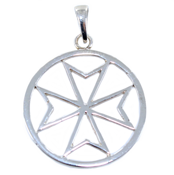 Croix de Malte encerclée - Taille 3 Argent 