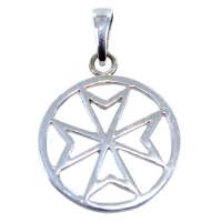 Croix de Malte encerclée - Taille 2&nbsp;Argent 