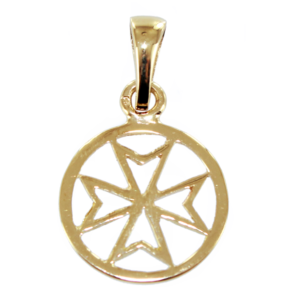 Croix de Malte encerclée - Taille 1 Or Jaune 