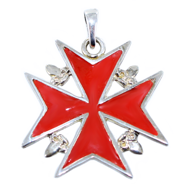 Croix de Malte émaillée Argent 