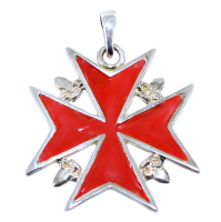 Croix de Malte émaillée Argent 