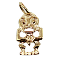 Pendentif Or Jaune Tiki Polynésien Samoa 