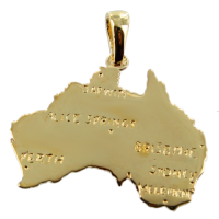 Pendentif Or Jaune Carte Australie