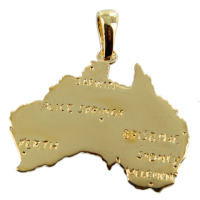 Pendentif Or Jaune Carte Australie 