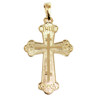 Croix orthodoxe russe traditionelle - 30 mm Taille 5 Or Jaune 