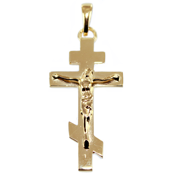 Croix orthodoxe avec Christ - Taille 1