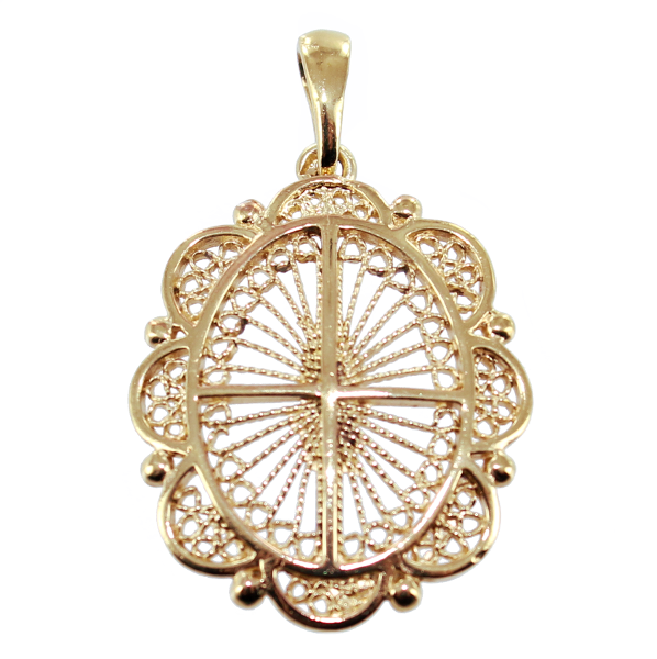 Pendentif Or Jaune Médaillon Portugais 