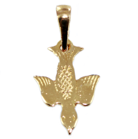 Pendentif Or Jaune Colombe protestante - Taille 1 