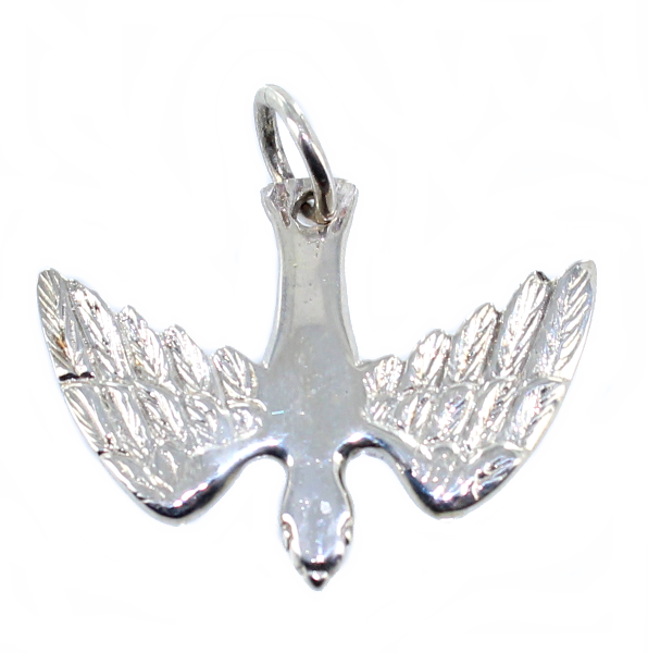 Pendentif Argent Colombe protestante - Taille 2 