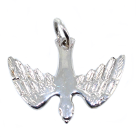 Pendentif Argent Colombe protestante - Taille 2 