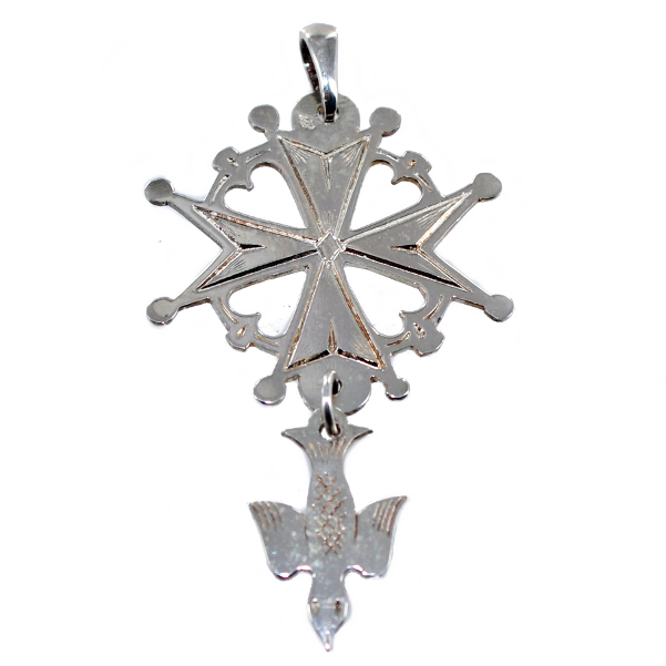 Croix Huguenote - Taille 4 Argent 