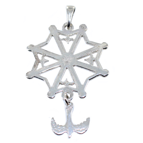Croix huguenote ajourée - Taille 4 Argent 