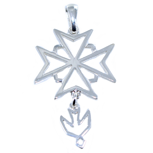 Croix Huguenote simple - Taille 5 Argent 