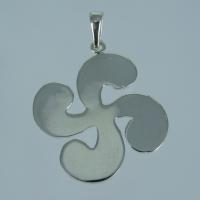Croix basque plate - Taille 3 Argent 