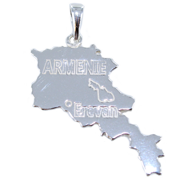 Pendentif Argent Carte Arménie