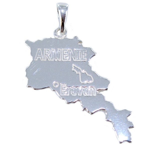 Pendentif Argent Carte Arménie 