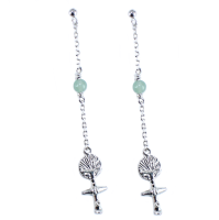 Boucles d'oreilles Argent Poupée Ashanti de couleur 