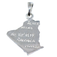 Pendentif Argent Carte Algérie 