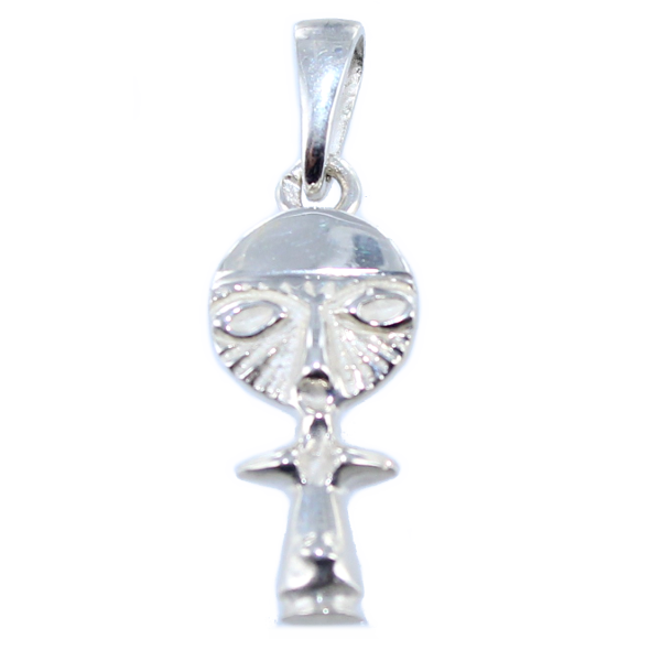 Pendentif Argent Poupée Ashanti - Taille 2 