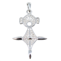 Pendentif Argent Croix du sud filigrane Agadir 