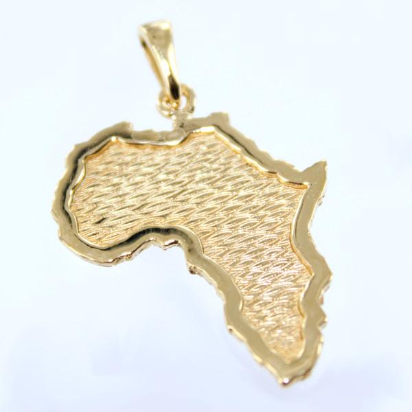 Pendentif Carte de l\'Afrique décorée avec contour - Image 2 